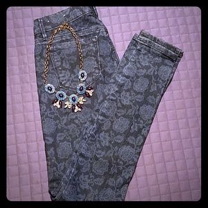 Loft flowered jeans